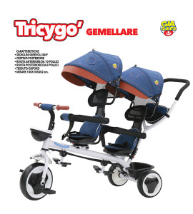 Tricliclo Tricygò Gemellare Blu GVC-5640