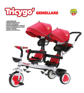 Tricliclo Tricygò Gemellare Rosso GVC-5639